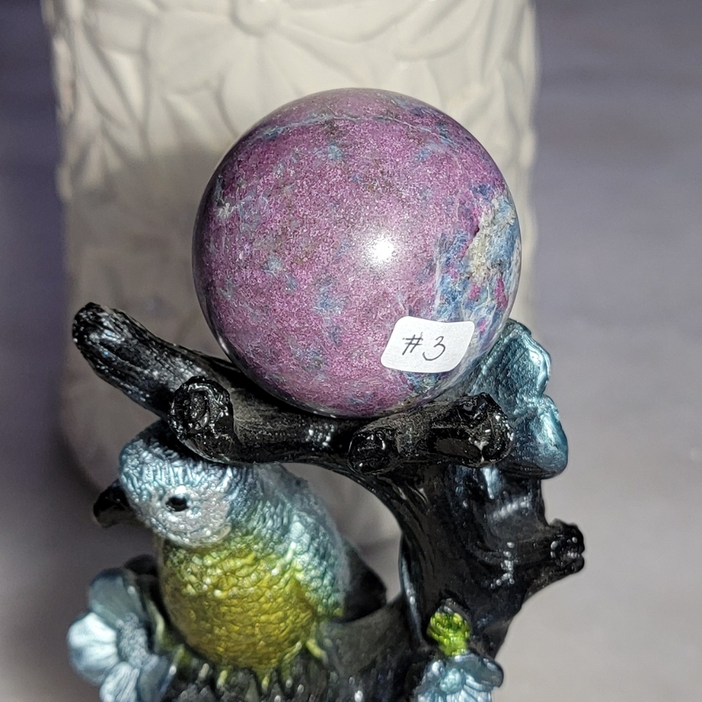 (#3) NEW 46MM RUBY IN KYANITE SPHERE